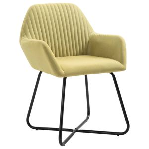 Eetkamerstoelen 6 st stof groen