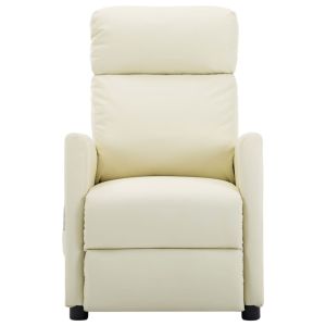 Massagestoel kunstleer crèmekleurig
