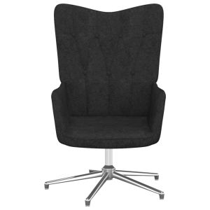Relaxstoel stof zwart