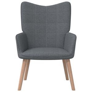 Relaxstoel stof donkergrijs