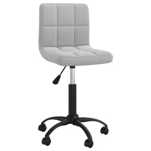 Eetkamerstoelen draaibaar 6 st fluweel lichtgrijs