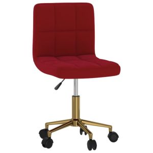 Eetkamerstoelen draaibaar 4 st fluweel wijnrood