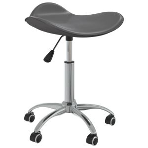 Eetkamerstoelen draaibaar 6 st kunstleer grijs