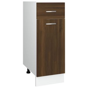 Onderkast met lade 30x46x81,5 cm bewerkt hout bruineikenkleur