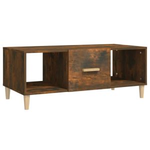 Salontafel 102x50x40 cm bewerkt hout gerookt eikenkleurig