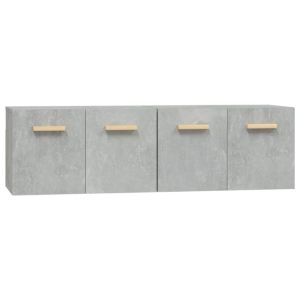 Wandkasten 2 st 60x36,5x35 cm bewerkt hout betongrijs