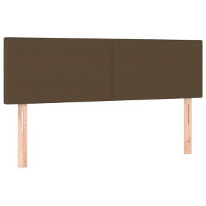 Hoofdborden 2 st 72x5x78/88 cm stof donkerbruin