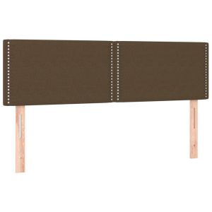 Hoofdborden 2 st 72x5x78/88 cm stof donkerbruin