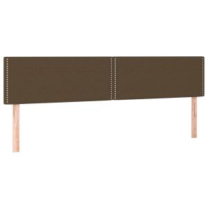 Hoofdborden 2 st 90x5x78/88 cm stof donkerbruin