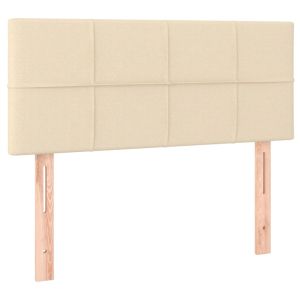 Hoofdbord 80x5x78/88 cm stof crèmekleurig