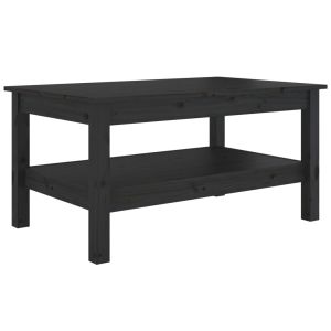 Salontafel 80x50x40 cm massief grenenhout zwart