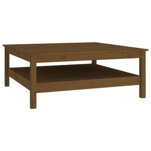 Salontafel 100x100x40 cm massief grenenhout honingbruin
