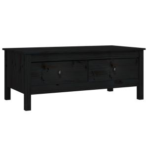 Salontafel 100x50x40 cm massief grenenhout zwart