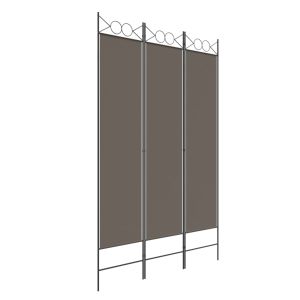 Kamerscherm met 3 panelen 120x220 cm stof antracietkleurig