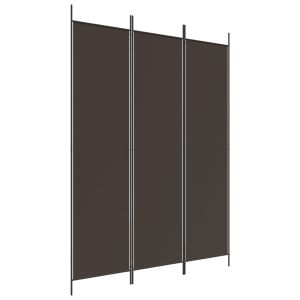 Kamerscherm met 3 panelen 150x200 cm stof bruin
