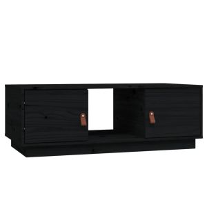 Salontafel 100x50x35 cm massief grenenhout zwart