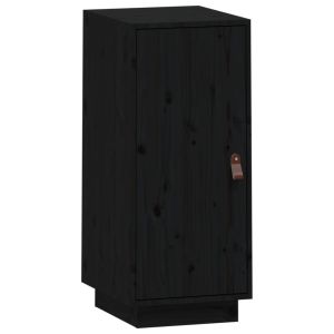 Dressoir 34x40x75 cm massief grenenhout zwart