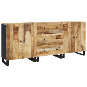 3 st Dressoir ruw mangohout