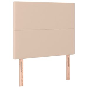 Hoofdborden 2 st 100x5x78/88 cm kunstleer cappuccinokleurig
