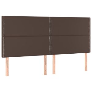 Hoofdborden 4 st 80x5x78/88 cm kunstleer bruin