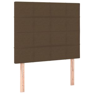 Hoofdborden 2 st 80x5x78/88 cm stof donkerbruin