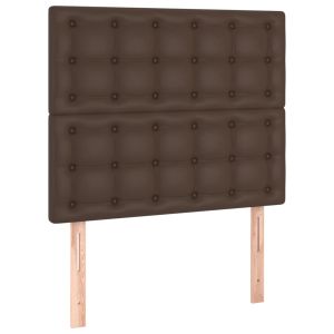 Hoofdborden 2 st 100x5x78/88 cm kunstleer bruin