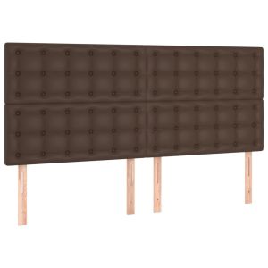 Hoofdborden 4 st 80x5x78/88 cm kunstleer bruin