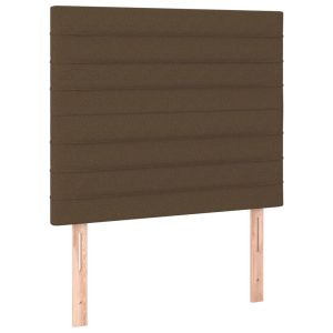 Hoofdborden 2 st 100x5x78/88 cm stof donkerbruin