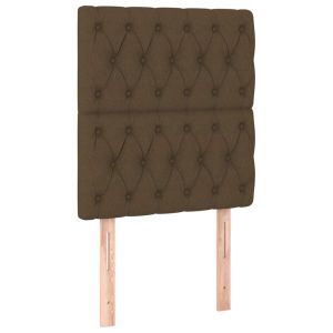 Hoofdborden 2 st 80x7x78/88 cm stof donkerbruin