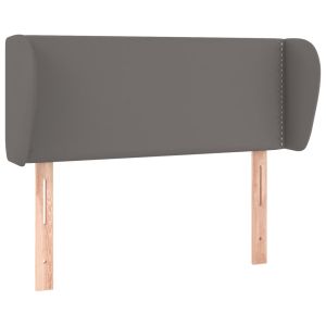 Hoofdbord met randen 83x23x78/88 cm kunstleer grijs