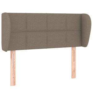 Hoofdbord met randen 93x23x78/88 cm stof taupe