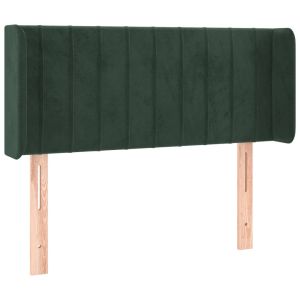 Hoofdbord met randen 93x16x78/88 cm fluweel donkergroen