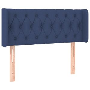 Hoofdbord met randen 103x16x78/88 cm stof blauw