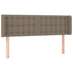 Hoofdbord met randen 147x16x78/88 cm stof taupe