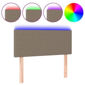 Hoofdbord LED 80x5x78/88 cm stof taupe