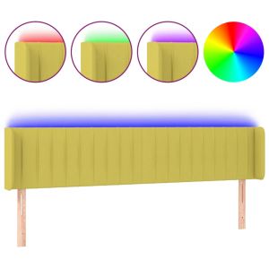Hoofdbord LED 163x16x78/88 cm stof groen