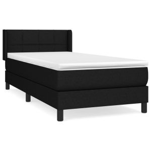 Boxspring met matras stof zwart 80x200 cm