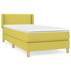 Boxspring met matras stof groen 100x200 cm