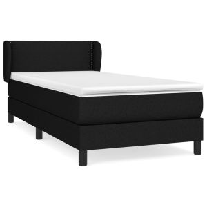 Boxspring met matras stof zwart 100x200 cm
