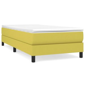 Boxspring met matras stof groen 80x200 cm