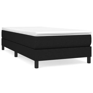 Boxspring met matras stof zwart 100x200 cm