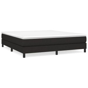 Boxspring met matras stof zwart 180x200 cm