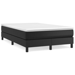 Boxspring met matras kunstleer zwart 120x200 cm