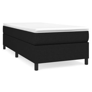 Boxspring met matras stof zwart 90x190 cm