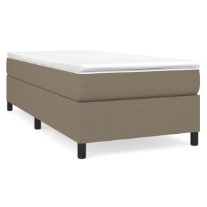 Boxspring met matras stof taupe 90x190 cm