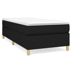 Boxspring met matras stof zwart 80x200 cm