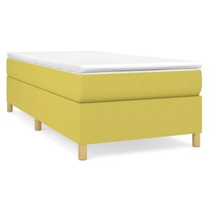 Boxspring met matras stof groen 80x200 cm