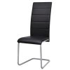 Eetkamerstoelen 2 st kunstleer zwart