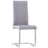 Eetkamerstoelen 4 st stof lichtgrijs