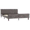 Bedframe fluweel grijs 160x200 cm